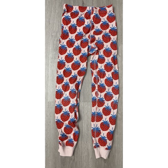 Hannah Anderson Pink Pajama fitted Pants Strawberry Girl's Size 8 organic cotton - Picture 1 of 6